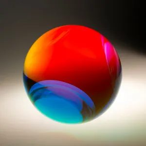 Dichroic Sphere Red, Orange