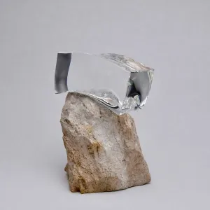 Small Light Receiver, Travertin from de Souppes