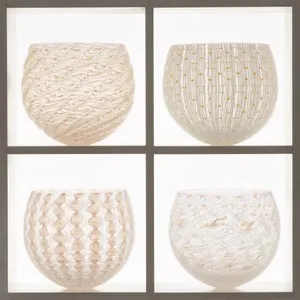 Nest bowl - 8 part white pink