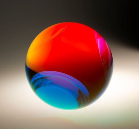 Dichroic Sphere Red, Orange